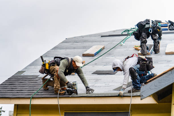 Professional Roofing technician working in New Canaan, CT